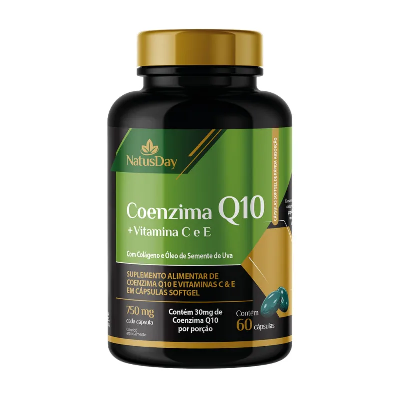 Coenzima Q10 + Colágeno Hidrolisado 60 Cápsulas Natusday