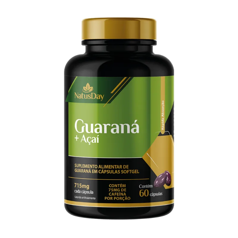 Guaraná + Açaí 60 Cápsulas Natusday