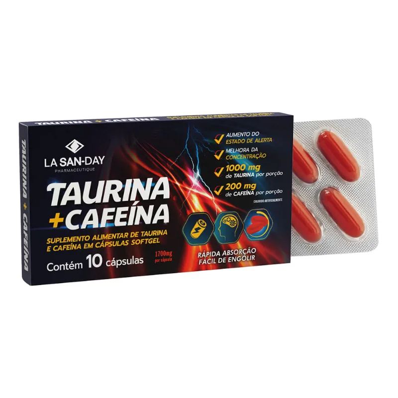 Taurina + Cafeína 10 Cápsulas