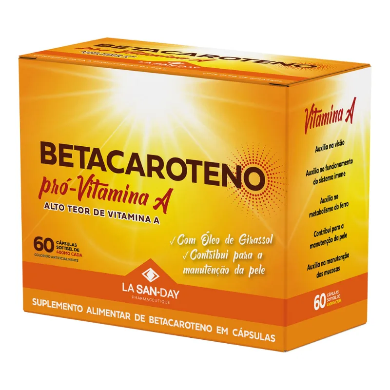 Betacaroteno Pró-Vitamina A 60 Cápsulas