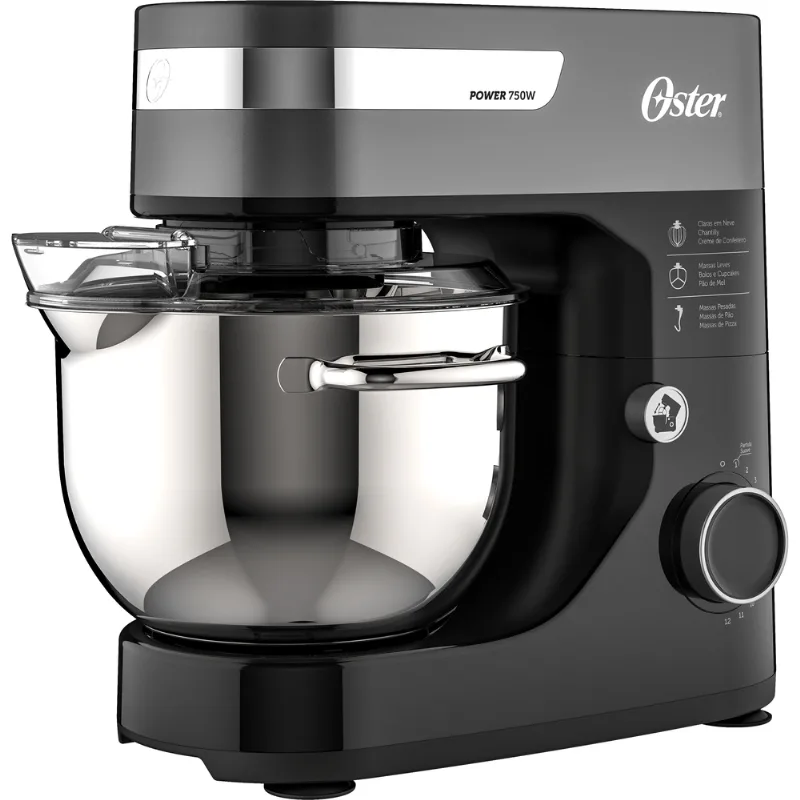 Batedeira Oster Planetária OBAT651 Bowl Inox Preta 220V