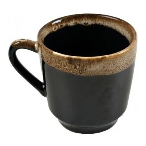 Caneca C/borda Porc 200ml Lisa - Bazar