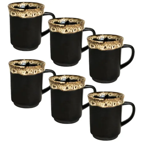 Caneca Porcelana Borda Dec. 190ml - Bazar