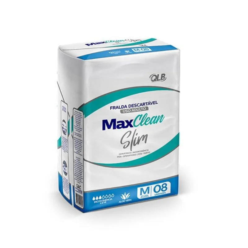 Fralda ger. M maxclean slim C/8 qualybless
