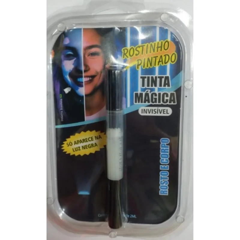 Tinta Facial Mágica Invisível Luz Negra Rostinho Pintado