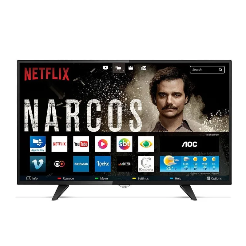 Smart Tv Led Aoc 43 Polegadas Le43s5970s Full HD Wi-Fi 2 USB 3 Hdmi