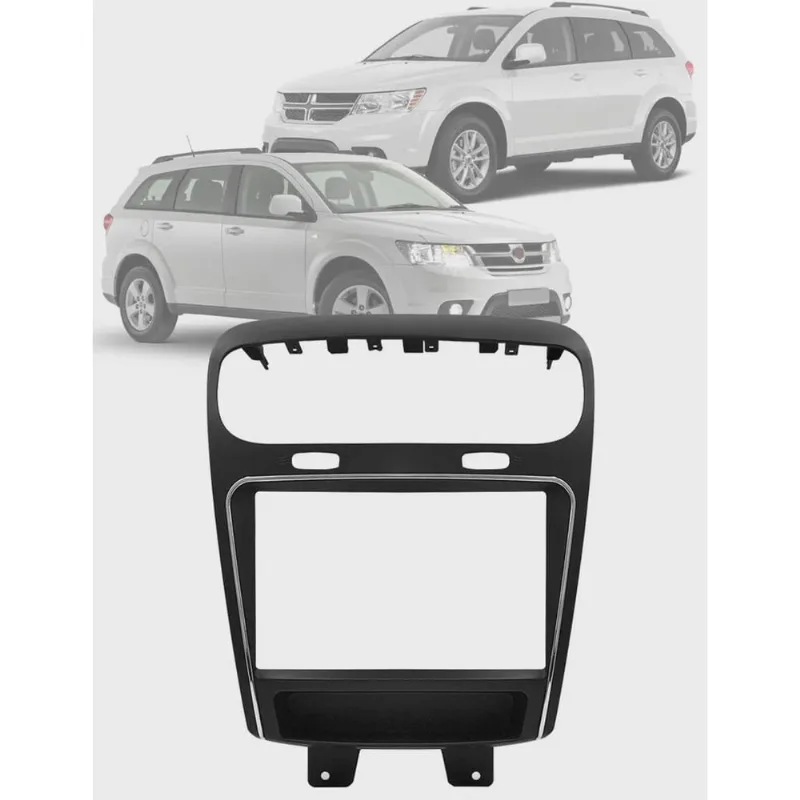 Moldura Painel 2 Din 9 Polegadas Dodge Journey e Fiat Freemont