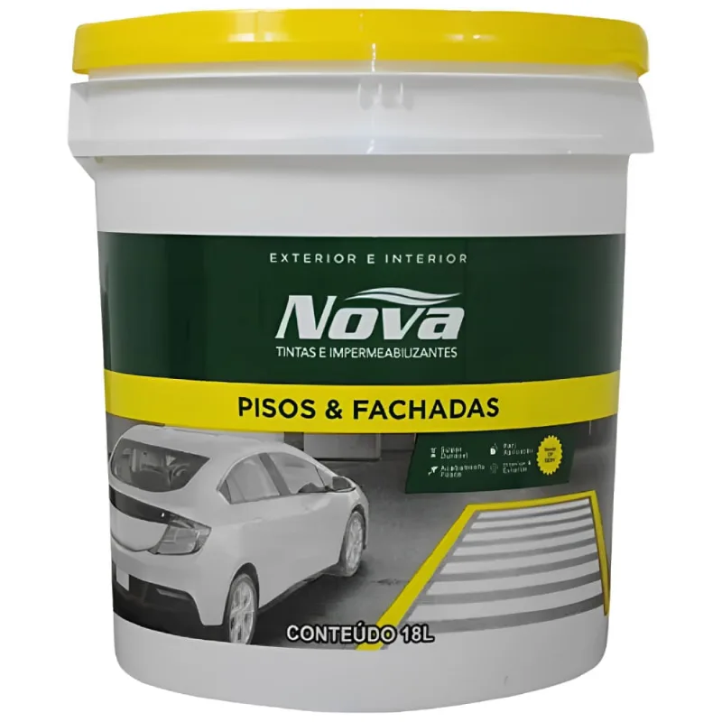 Tinta Para Piso Demarcação Verde Balde De 18 Litros - 200000000007 - Nova Tintas Nova Tintas