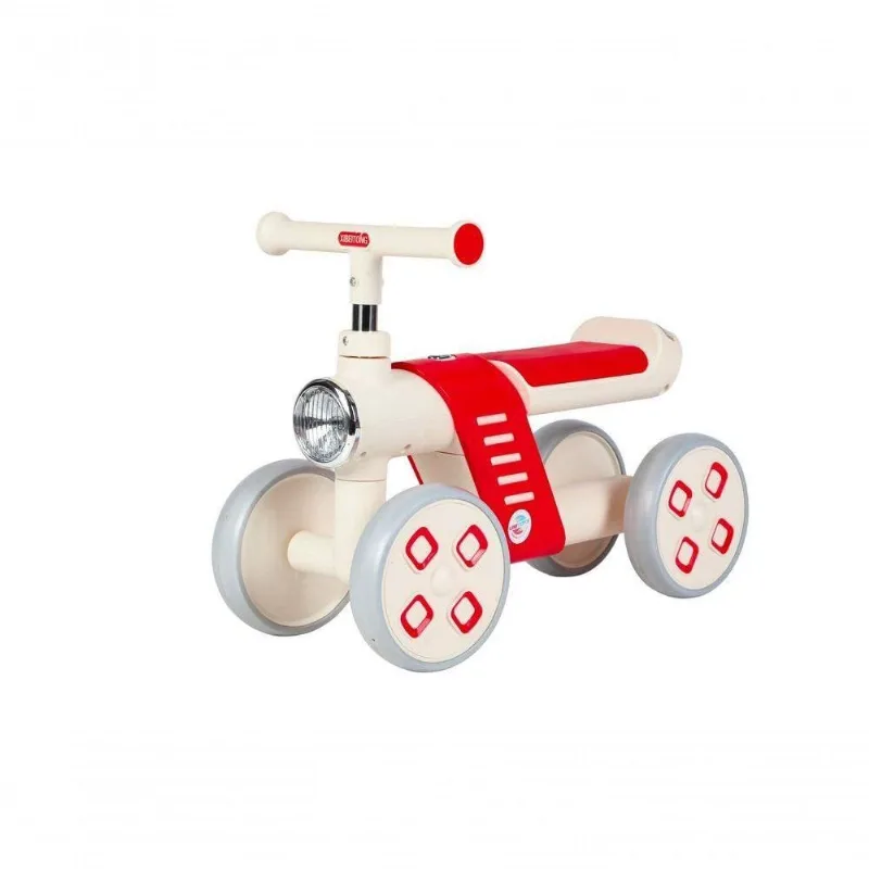Mini Bike de Equilíbrio Infantil 4 Rodas para Crianças Vermelho Unitoys