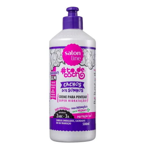 Creme Pentear Todecaho Cachos Dos Sonhos 500ml Salon Line - SALON LINE - Higiene E Beleza