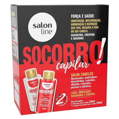 Socorro Capilar Kit Oleocreme Umect Ampola 54ml Salon Line - SALON LINE - Higiene E Beleza
