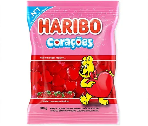 Bala Haribo 100g Coracoes - HARIBO - Mercearia