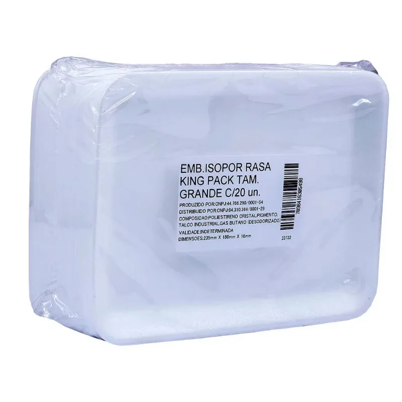 Embalagem de Isopor King Pack Rasa c/ 20 EMBALAGEM ISOPOR KING PACK RASA C/20