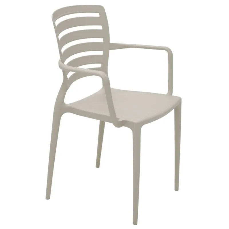 Cadeira com Encosto Bege 84,5x59x50,5cm Sofia Summa Tramontina