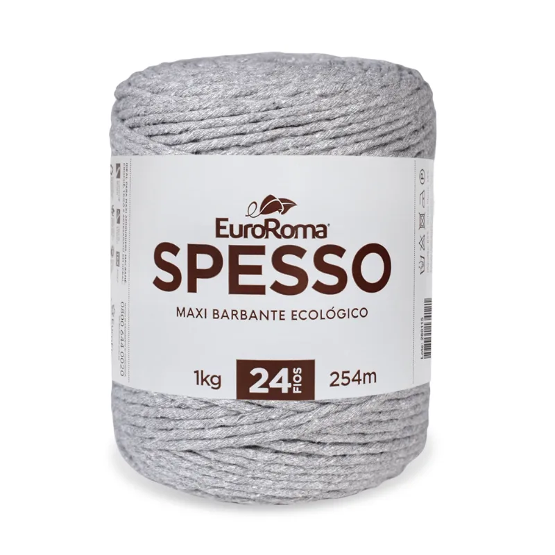 Barbante Euroroma Spesso 4/24 1kg C/ 254m CINZA