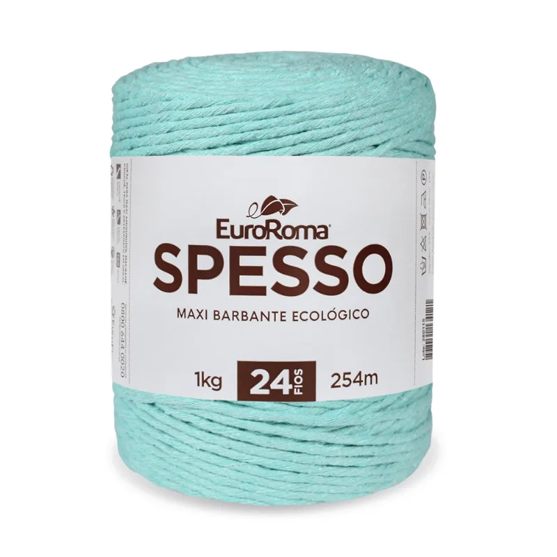 Barbante Euroroma Spesso 4/24 1kg C/ 254m VERDE AGUA CLARO