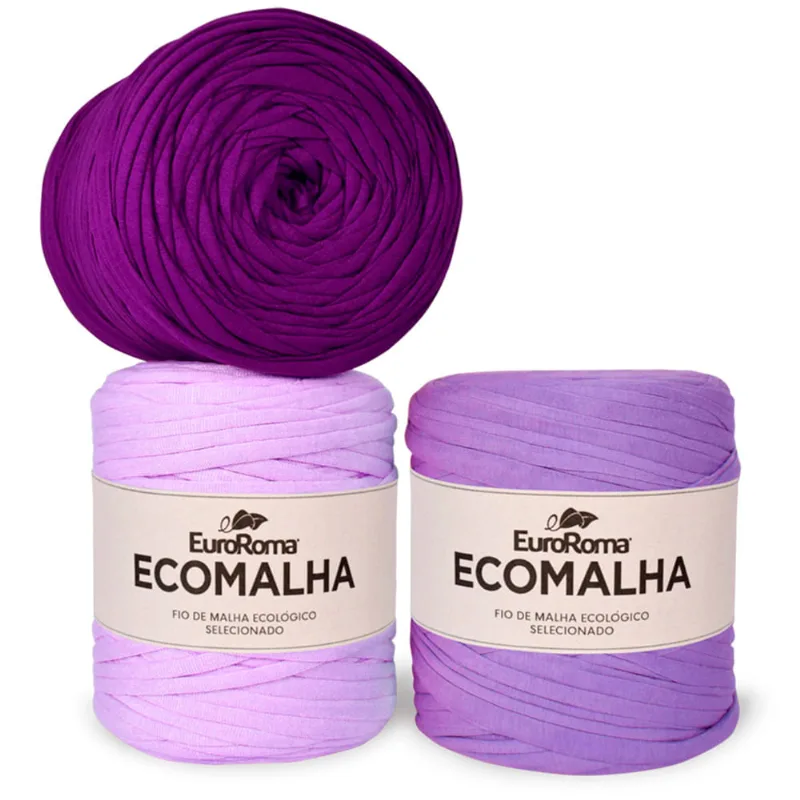 Fio de Malha Euroroma Ecomalha C/140m - Sortido TONS DE VIOLETA