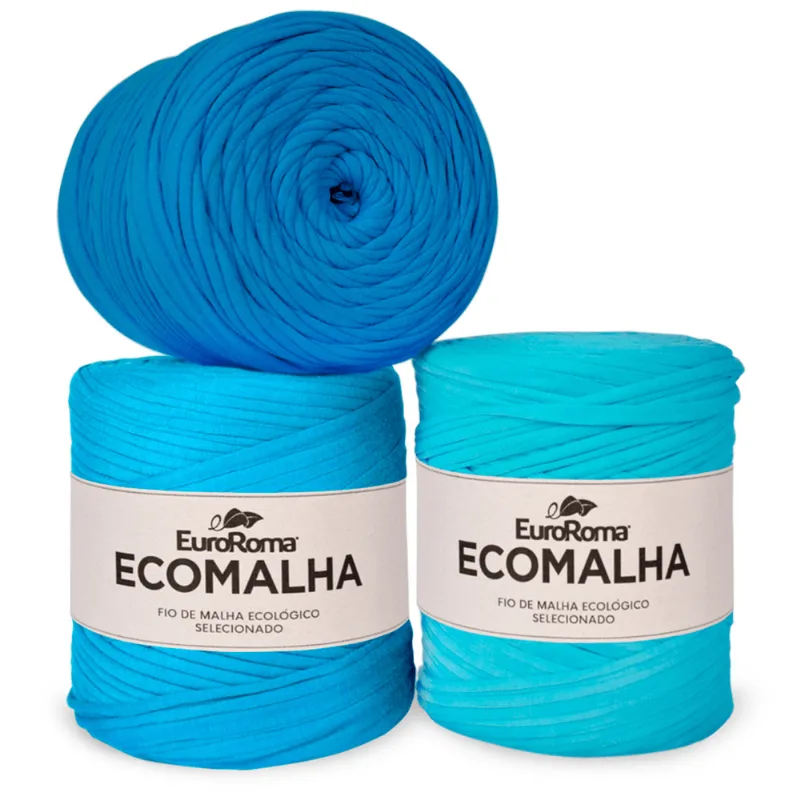 Fio de Malha Euroroma Ecomalha C/140m - Sortido TONS DE AZUL CLARO