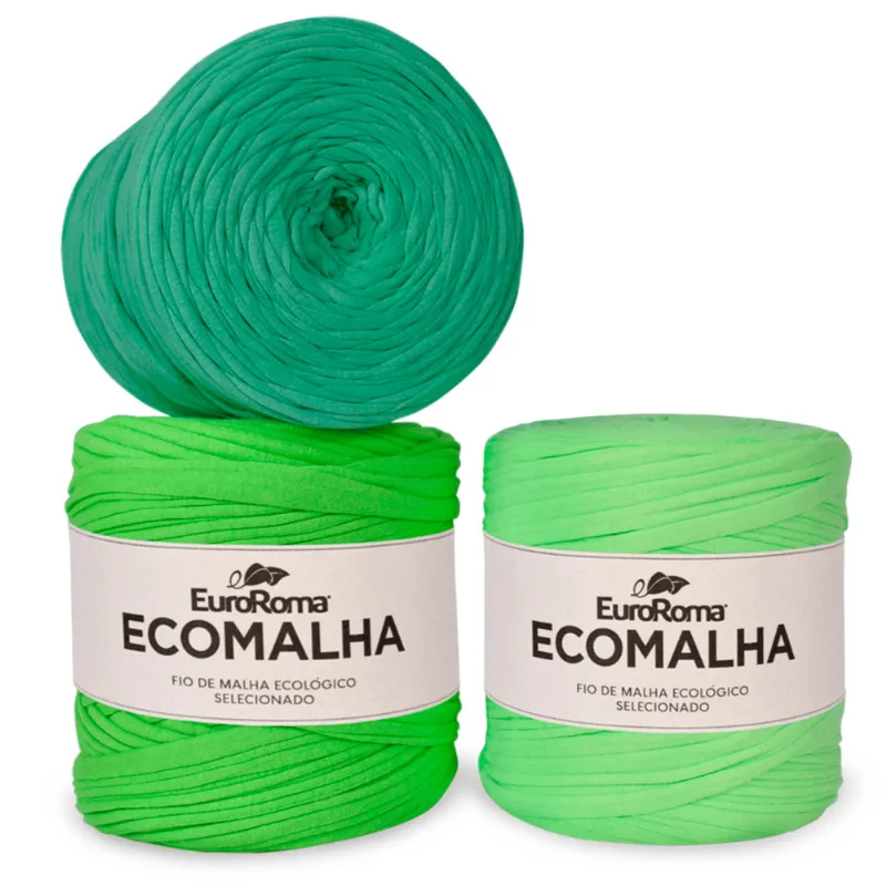 Fio de Malha Euroroma Ecomalha C/140m - Sortido TONS DE VERDE CLARO