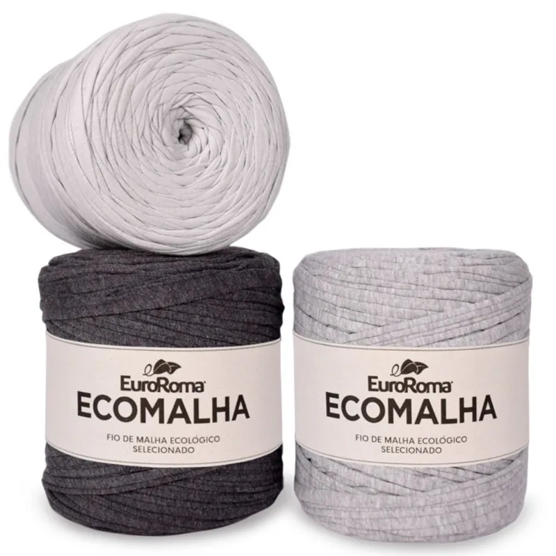 Fio de Malha Euroroma Ecomalha C/140m - Sortido TONS DE CINZA