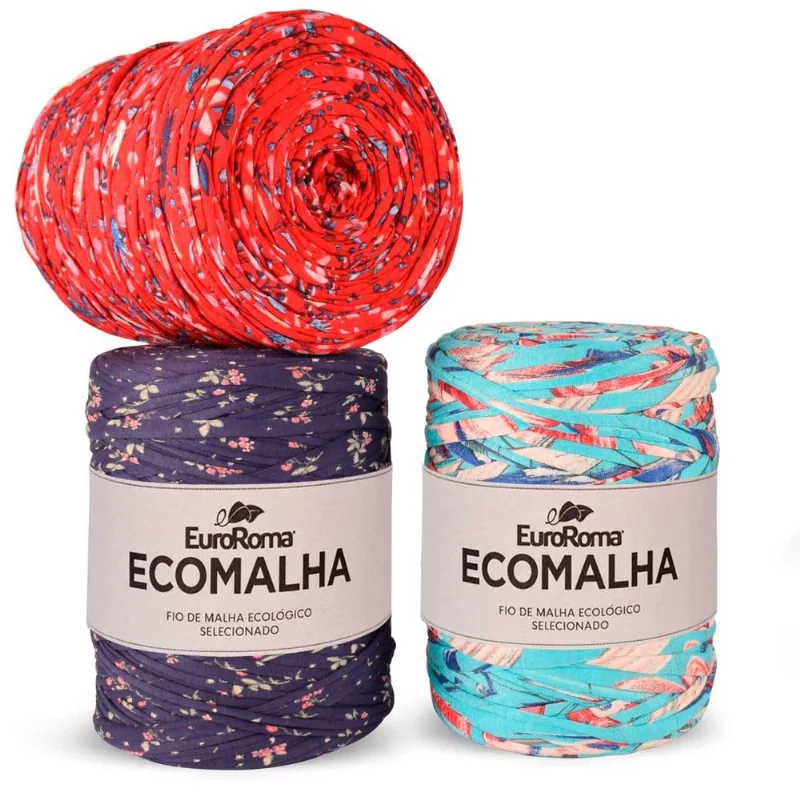 FIO DE MALHA EUROROMA ECOMALHA C/140M ESTAMPAS FLORAIS