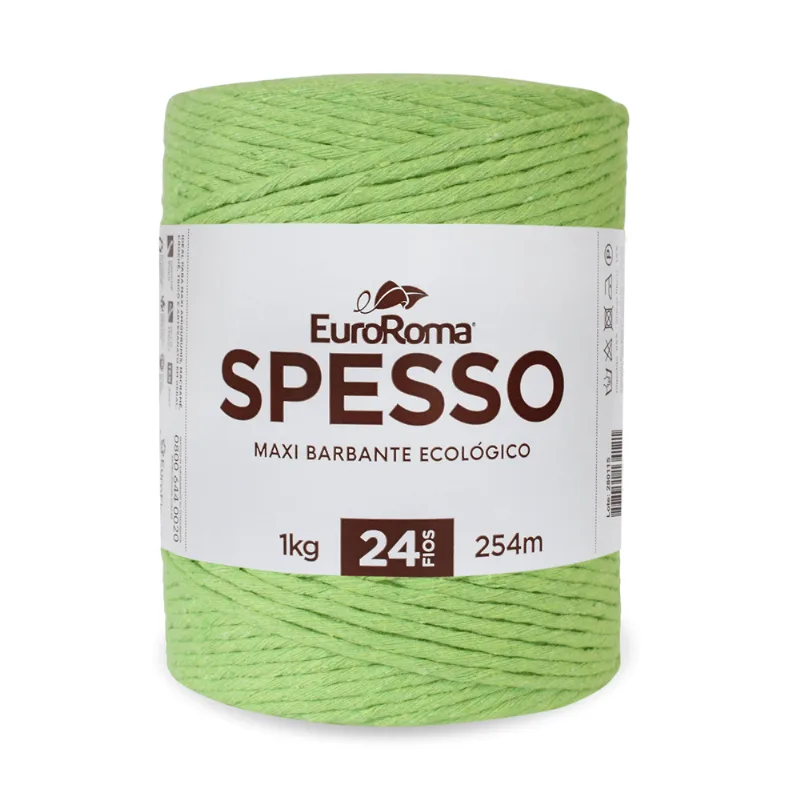 Barbante Euroroma Spesso 4/24 1kg C/ 254m VERDE LIMAO
