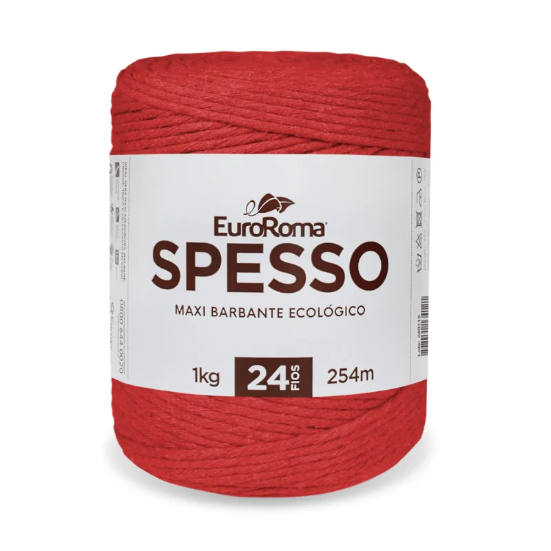 Barbante Euroroma Spesso 4/24 1kg C/ 254m VERMELHO