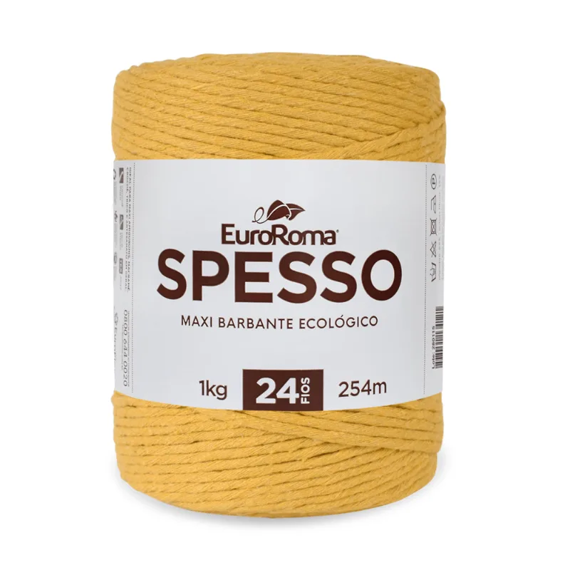 Barbante Euroroma Spesso 4/24 1kg C/ 254m MOSTARDA