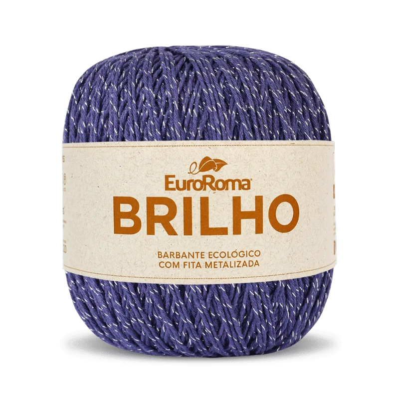 Barbante Euroroma Brilho Prata 4/6 400g C/406m ROXO
