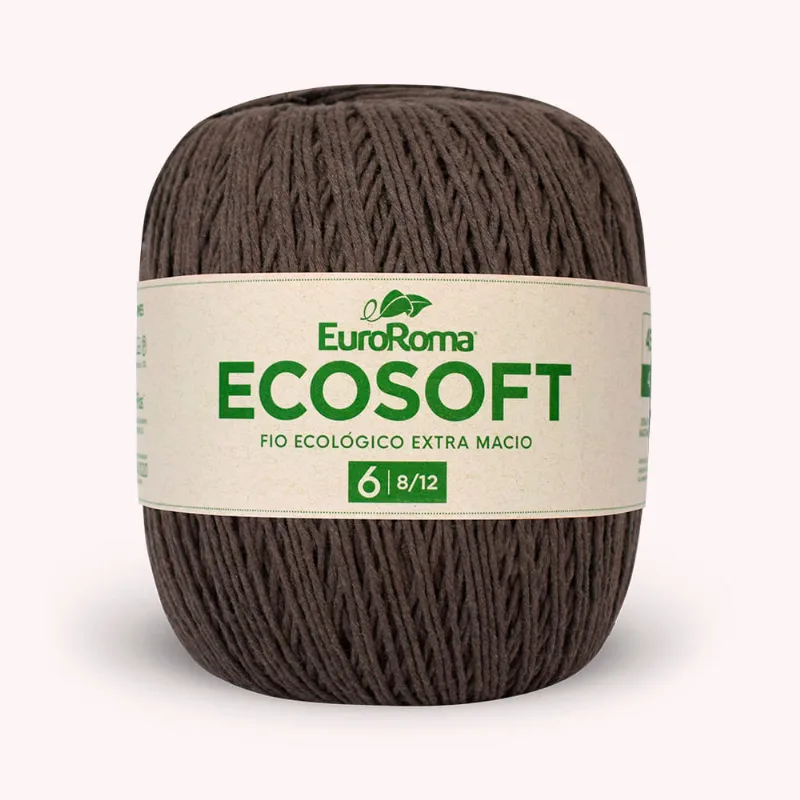 Barbante Euroroma Ecosoft 8/12 422g C/452m MARROM