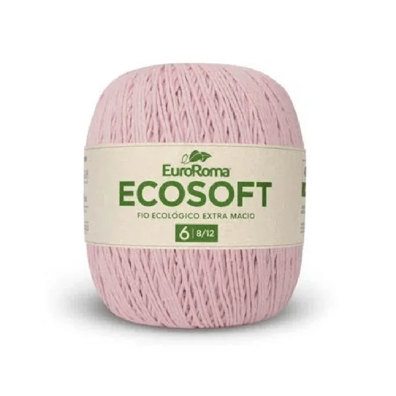 Barbante Euroroma Ecosoft 8/12 422g C/452m ROSA BEBE