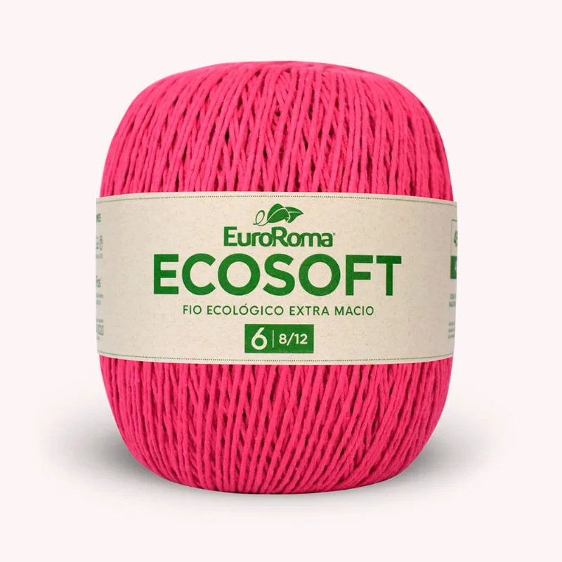 Barbante Euroroma Ecosoft 8/12 422g C/452m PINK