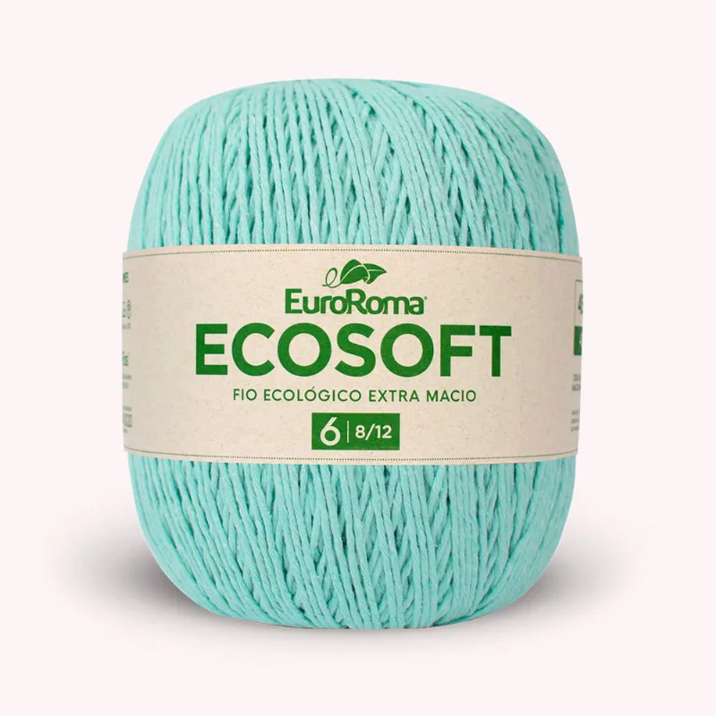 Barbante Euroroma Ecosoft 8/12 422g C/452m VERDE AGUA CLARO