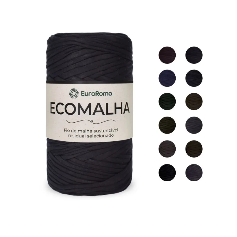 FIO DE MALHA ECOMALHA EUROROMA 80M 3001Er - Tons De Preto