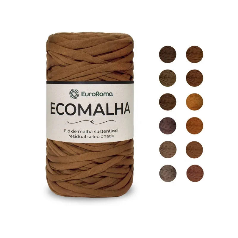 FIO DE MALHA ECOMALHA EUROROMA 80M 3004 - Tons De Marrom