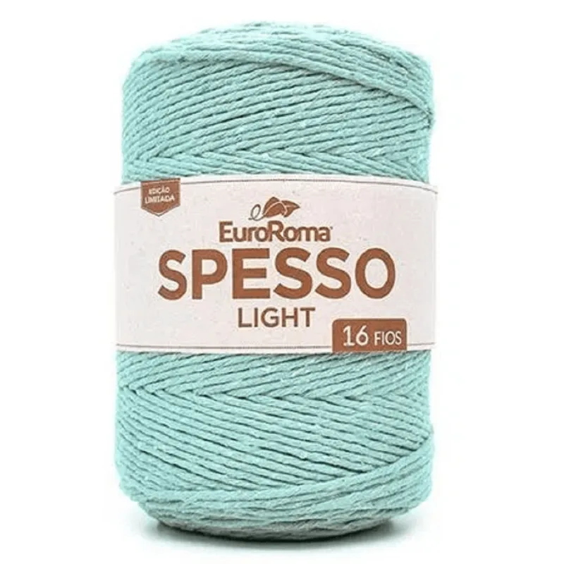 Barbante Euroroma Spesso 4/16 1kg C/381m VERDE AGUA CLARO