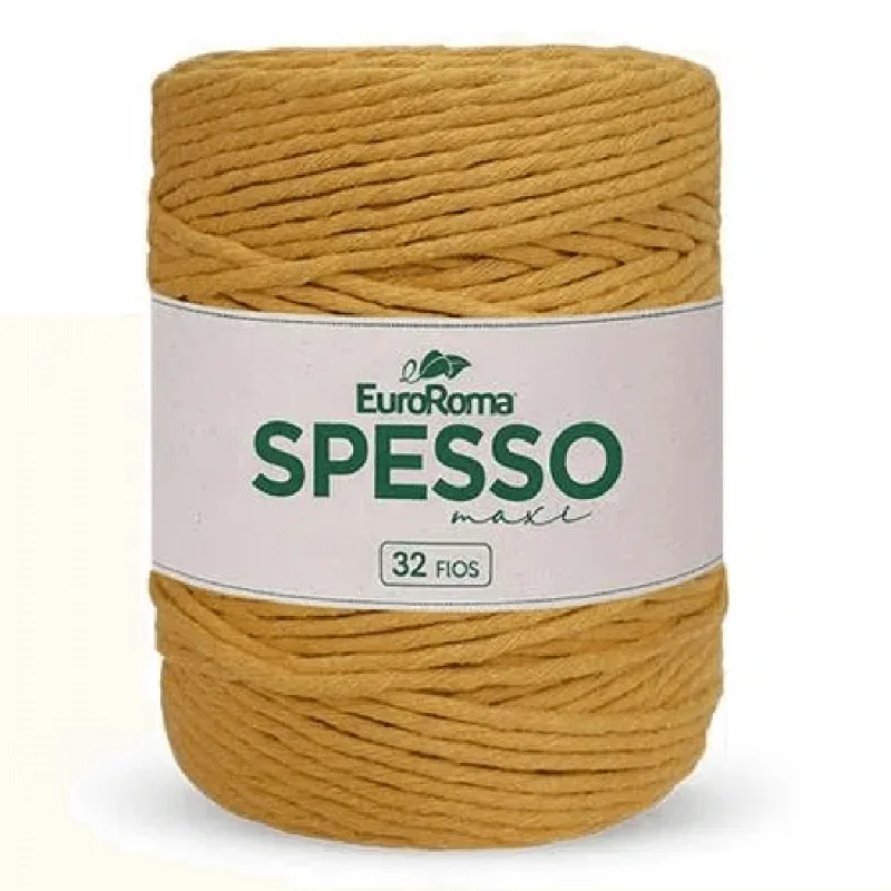 Barbante Euroroma Spesso 4/32 1kg C/ 191m Cru MOSTARDA