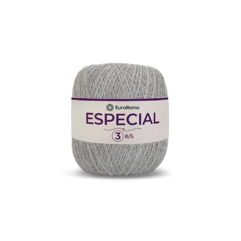 Barbante Euroroma Especial 100.5/1110 8/5 500g 1400m Cinza