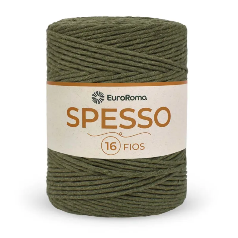 Barbante Euroroma Spesso 4/16 1kg C/381m Verde Militar