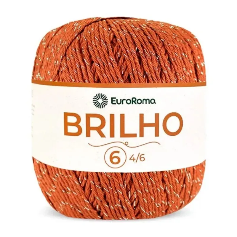 Barbante Euroroma Brilho Prata 4/6 400g C/406m 710 Telha