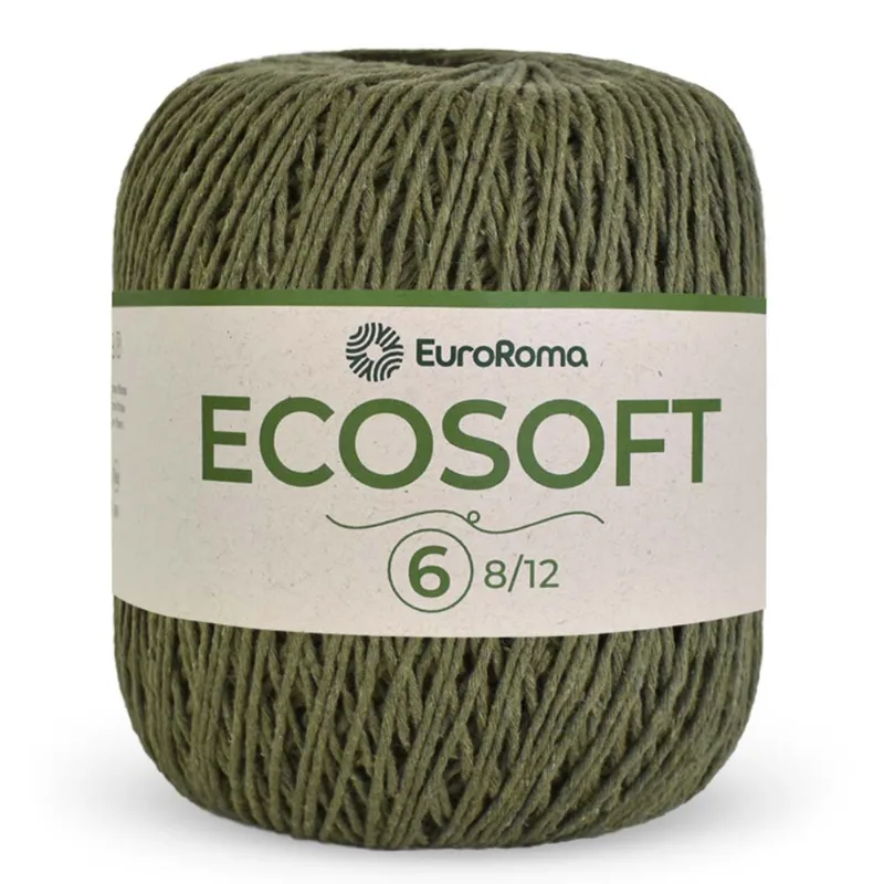 Barbante Euroroma Ecosoft 8/12 422g C/452m Verde Militar