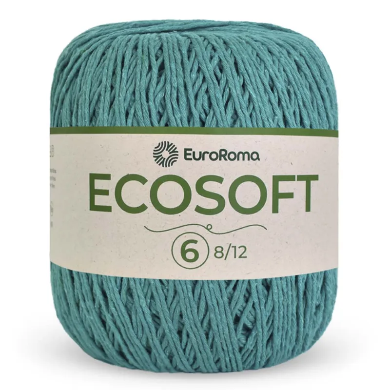 Barbante Euroroma Ecosoft 8/12 422g C/452m Verde Agua Escu
