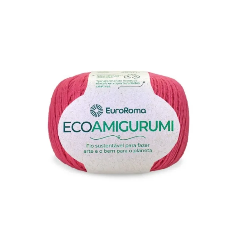Fio Euroroma Ecoamigurumi 8/7 160g 254m 1070 Melancia