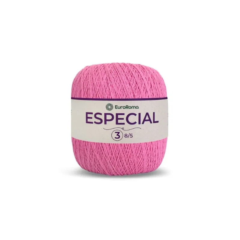 Barbante Euroroma Especial 100.5/1110 8/5 500g 1400m Rosa