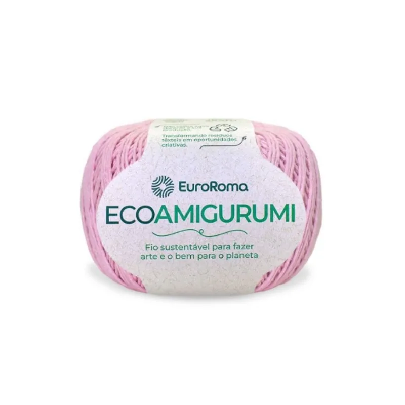 Fio Euroroma Ecoamigurumi 8/7 160g 254m 510 Rosa Bebe
