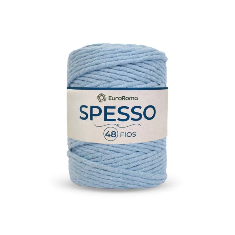 Barbante Euroroma Spesso 1430/1110 4/48 1kg 127m Azul Bebe