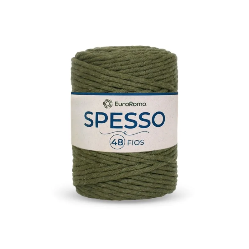 Barbante Euroroma Spesso 1430/1110 4/48 1kg 127m Verde Militar