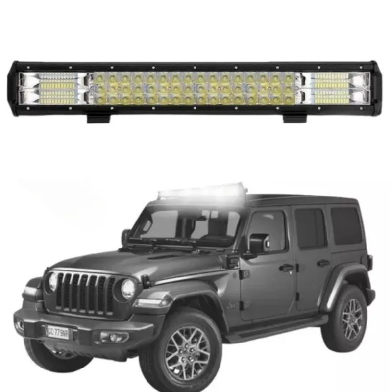Farol de Milha LED 360W 110 LEDs Auxiliar Universal Super Branca Foco 6500K 7D Carro Off Road