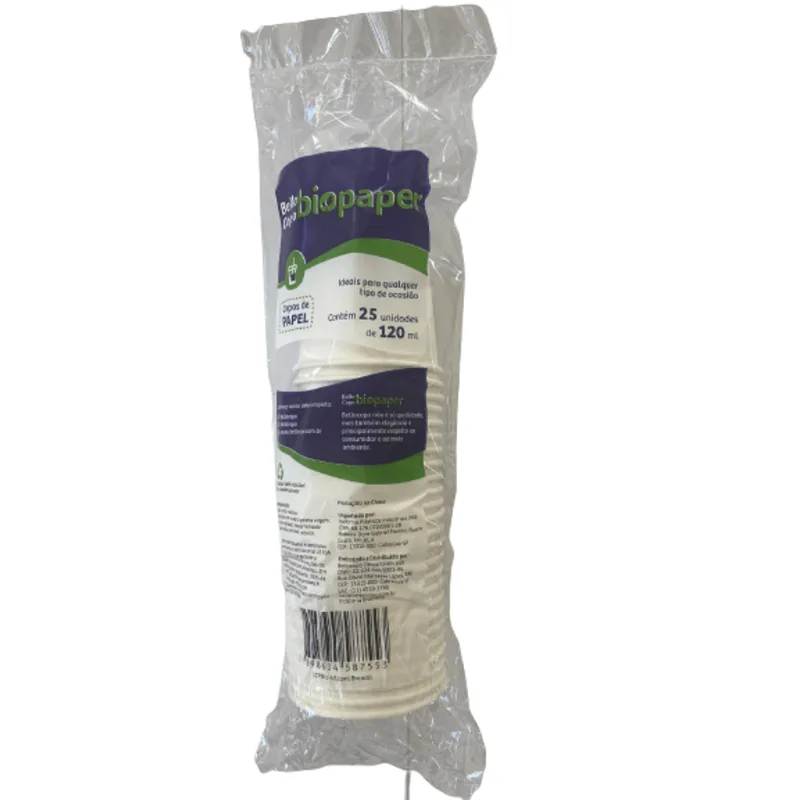 Copo Descartável Biopaper Bellocopo 120ml