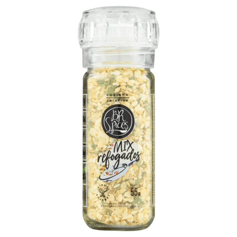 Mix de Especiarias Desidratadas para Refogados com Moedor BR Spices Gourmet Vidro 55g